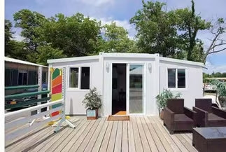 20*20*8.4ft Expandable Tiny Home She Shed Construction Modular Unit with Bathroom and Floor